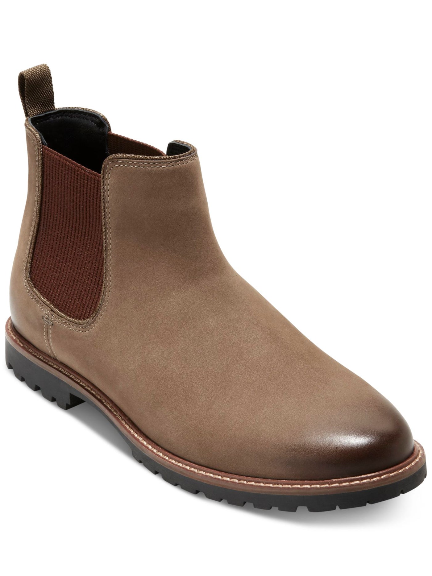 COLE HAAN Mens Brown Padded Lug Sole Goring Water Resistant Midland Round Toe Chelsea Boot 11.5 M