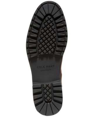 COLE HAAN Mens Brown Goring Padded Heel Pull-Tab Lug Sole Water Resistant Midland Round Toe Block Heel Chelsea Boot M