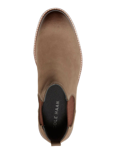 COLE HAAN Mens Brown Padded Lug Sole Goring Water Resistant Midland Round Toe Chelsea Boot 8.5 M