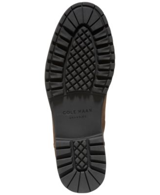 COLE HAAN Mens Brown Padded Lug Sole Goring Water Resistant Midland Round Toe Chelsea Boot M
