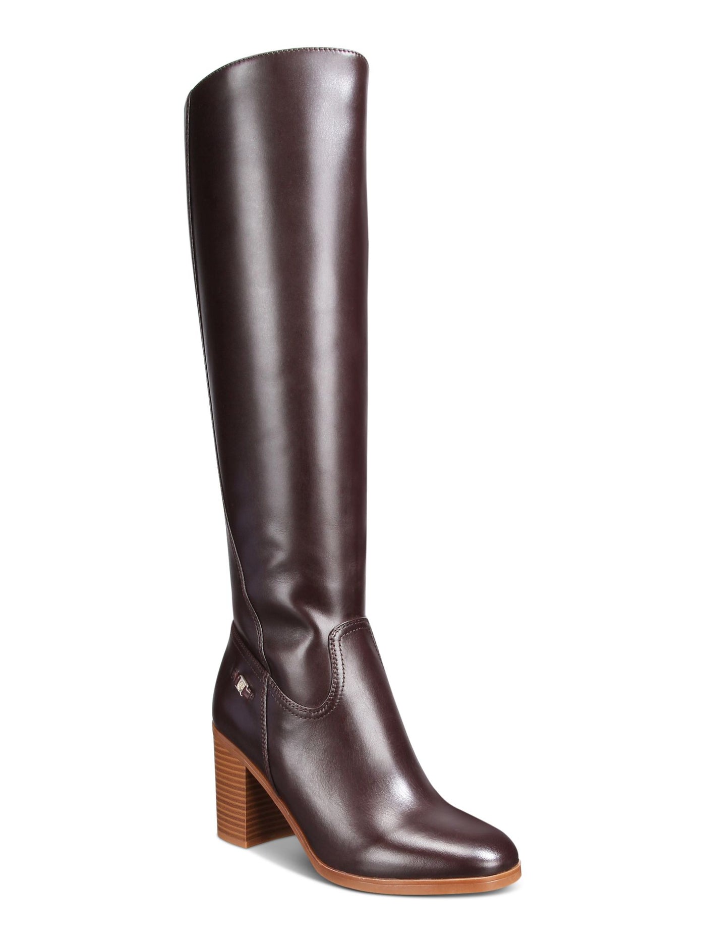 GIANI BERNINI Womens Brown Arch Support Logo Hardware Goring Cushioned Odettee Almond Toe Block Heel Zip-Up Riding Boot 9.5 M