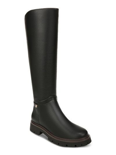 GIANI BERNINI Womens Black Logo Hardware Pull-Tab Arch Support Lug Sole Cushioned Jordyy Round Toe Zip-Up Riding Boot 9.5 M