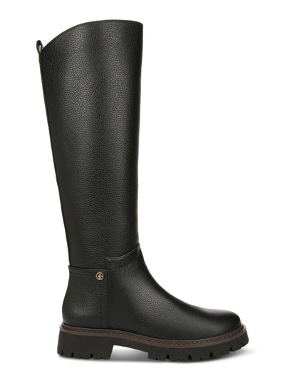 GIANI BERNINI Womens Black Logo Hardware Pull-Tab Arch Support Lug Sole Cushioned Jordyy Round Toe Zip-Up Riding Boot 9.5 M