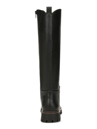 GIANI BERNINI Womens Black Logo Hardware Pull-Tab Arch Support Lug Sole Cushioned Jordyy Round Toe Zip-Up Riding Boot 9.5 M