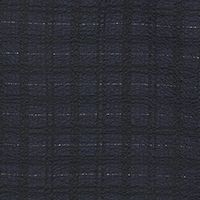 TOMMY HILFIGER Womens Navy Metallic Ruched Buttoned Keyhole Zippered Plaid Short Sleeve Round Neck Short Sheath Dress