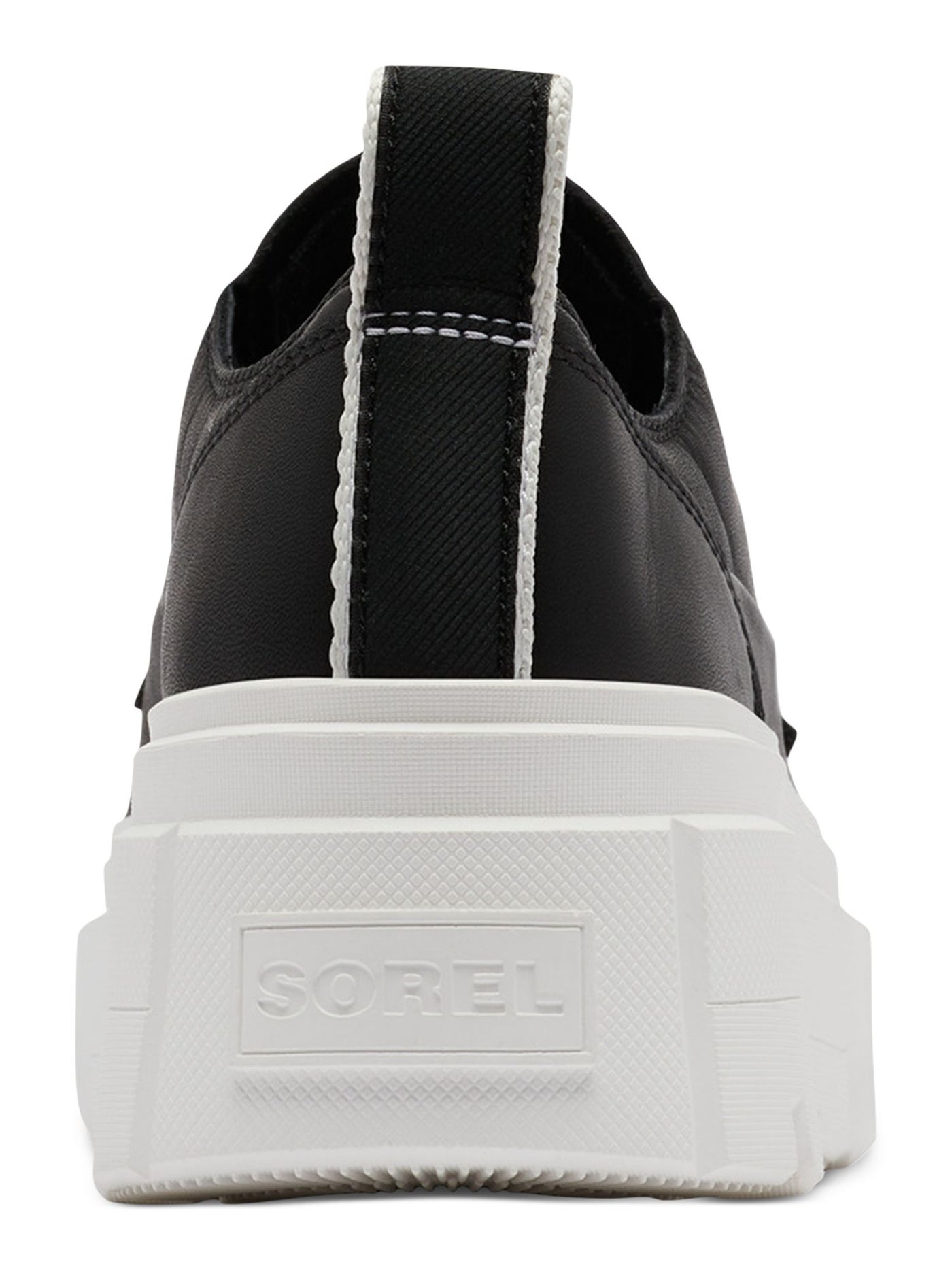 SOREL Womens Black Contrast Sole 1-1/2" Platform Back Pull-Tab Padded Waterproof Caribou Round Toe Wedge Lace-Up Leather Sneakers Shoes 7