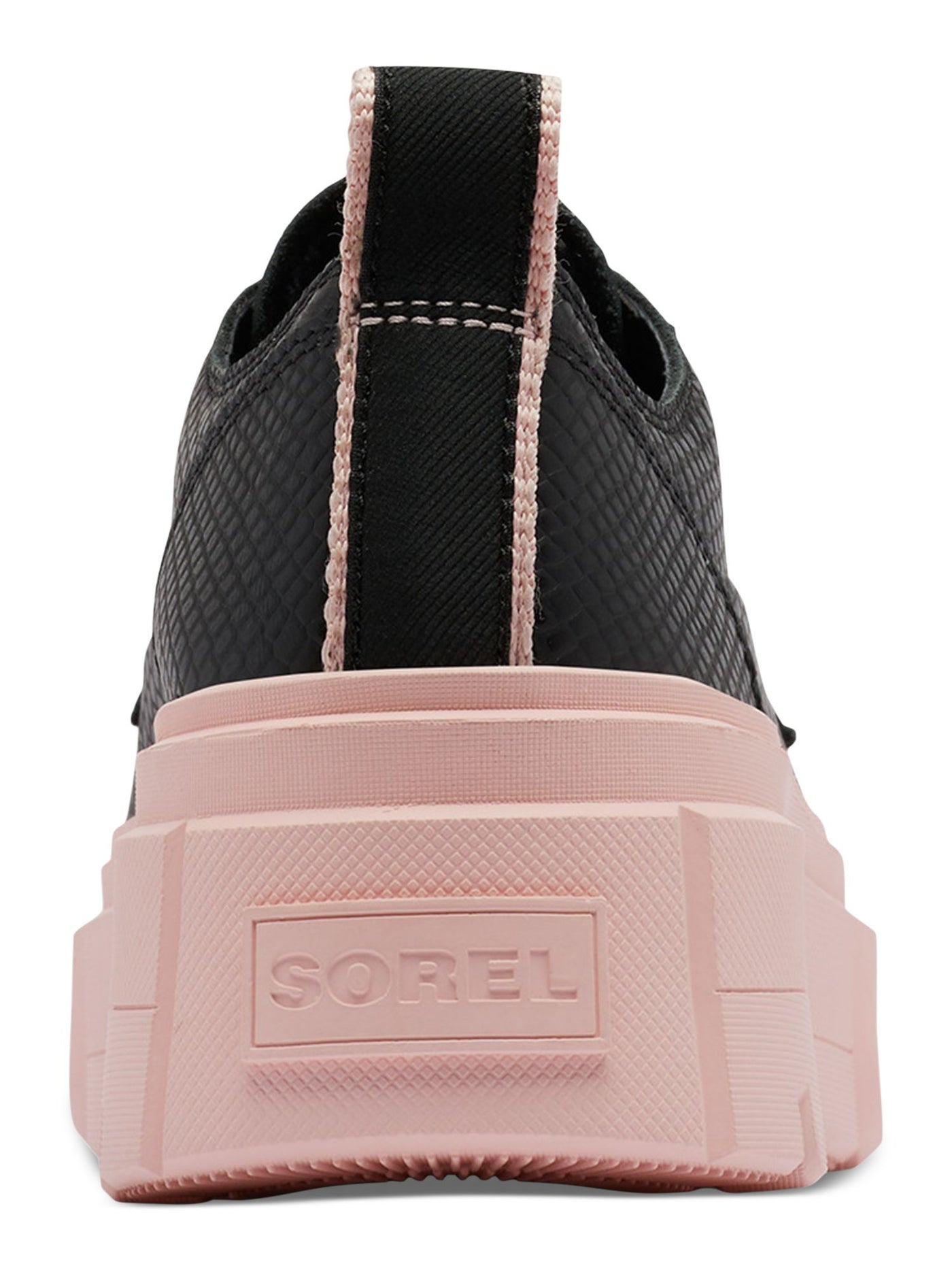 SOREL Womens Black Contrast Sole 1-1/2" Platform Padded Back Pull-Tab Removable Insole Waterproof Caribou X Round Toe Wedge Lace-Up Leather Sneakers Shoes 9