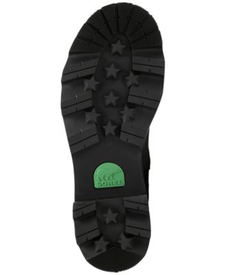 SOREL Womens Gray 1" Platform Heel Pull-Tab Logo Patch Padded Treaded Goring Waterproof Joan Round Toe Chelsea Boot