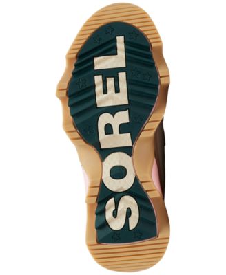 SOREL Womens Beige Mixed Media 1-1/2" Platform Cushioned Waterproof Removable Insole Caribou Round Toe Wedge Lace-Up Hiking Boots