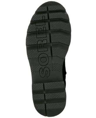 SOREL Womens Black Mixed Media 1" Platform Waterproof Padded Lennox Round Toe Block Heel Lace-Up Leather Hiking Boots