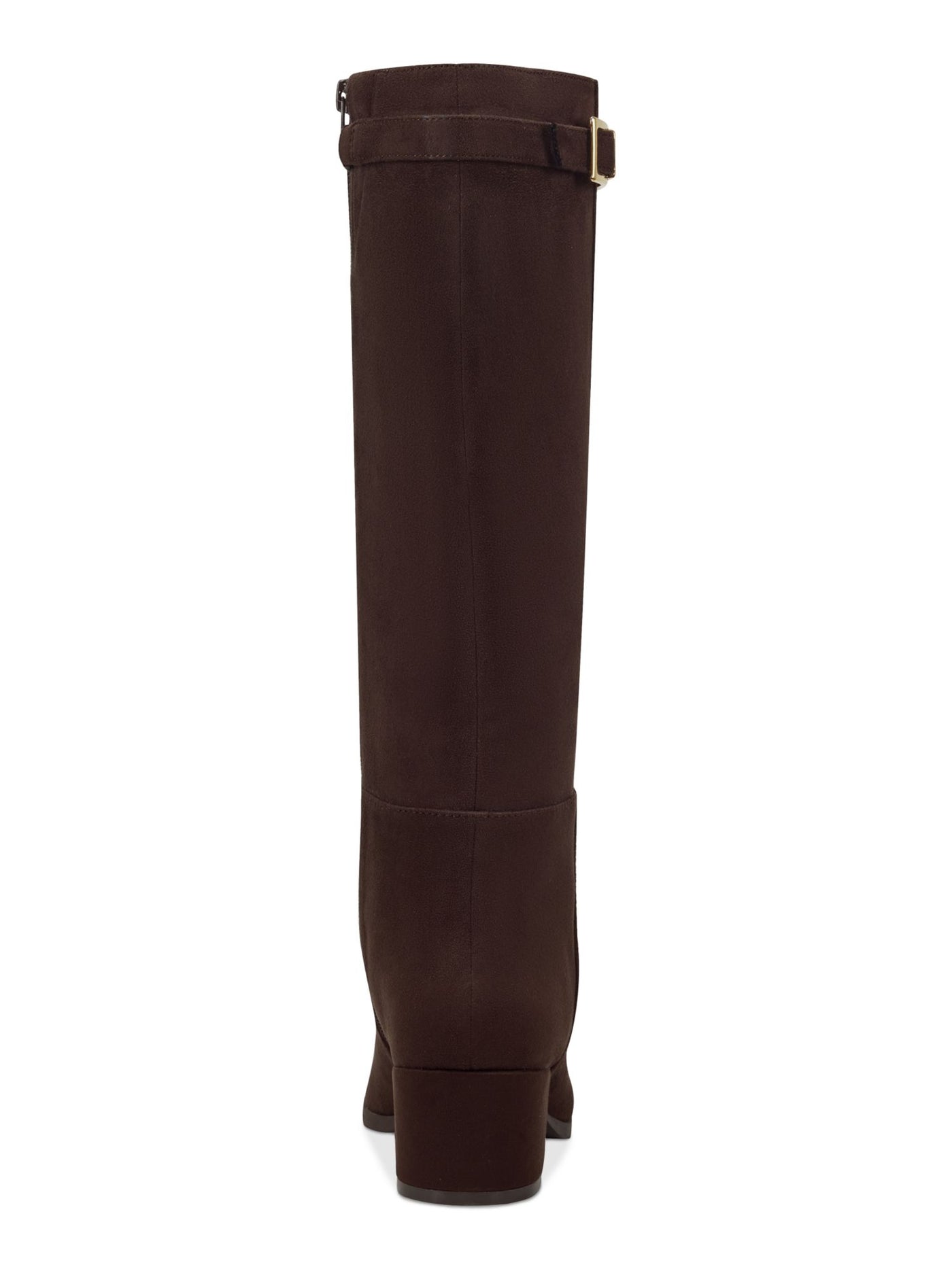 CHARTER CLUB Womens Brown Buckle Accent Padded Georgiaa Round Toe Block Heel Zip-Up Riding Boot 7 M