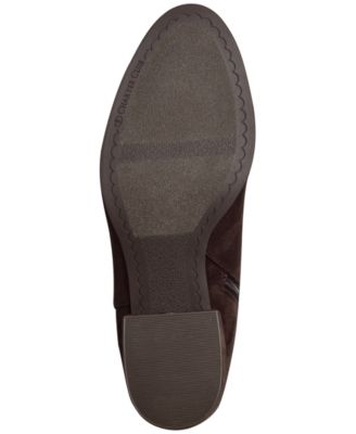 CHARTER CLUB Womens Brown Buckle Accent Padded Georgiaa Round Toe Block Heel Zip-Up Riding Boot M