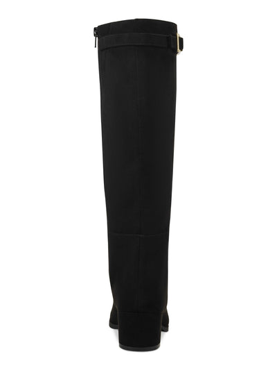 CHARTER CLUB Womens Black Goring Buckle Accent Padded Georgia Round Toe Block Heel Zip-Up Riding Boot 9 M