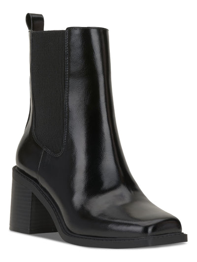 INC Womens Black Heel Pull-Tab Lightweight Flexible Padded Goring Arch Support Mapiya Square Toe Block Heel Zip-Up Dress Chelsea Boot 5 M
