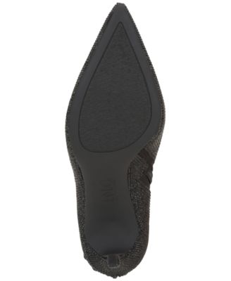 INC Womens Black Long Tassel Accents Rhinestone Padded Sahoj Pointed Toe Stiletto Zip-Up Western Boot M