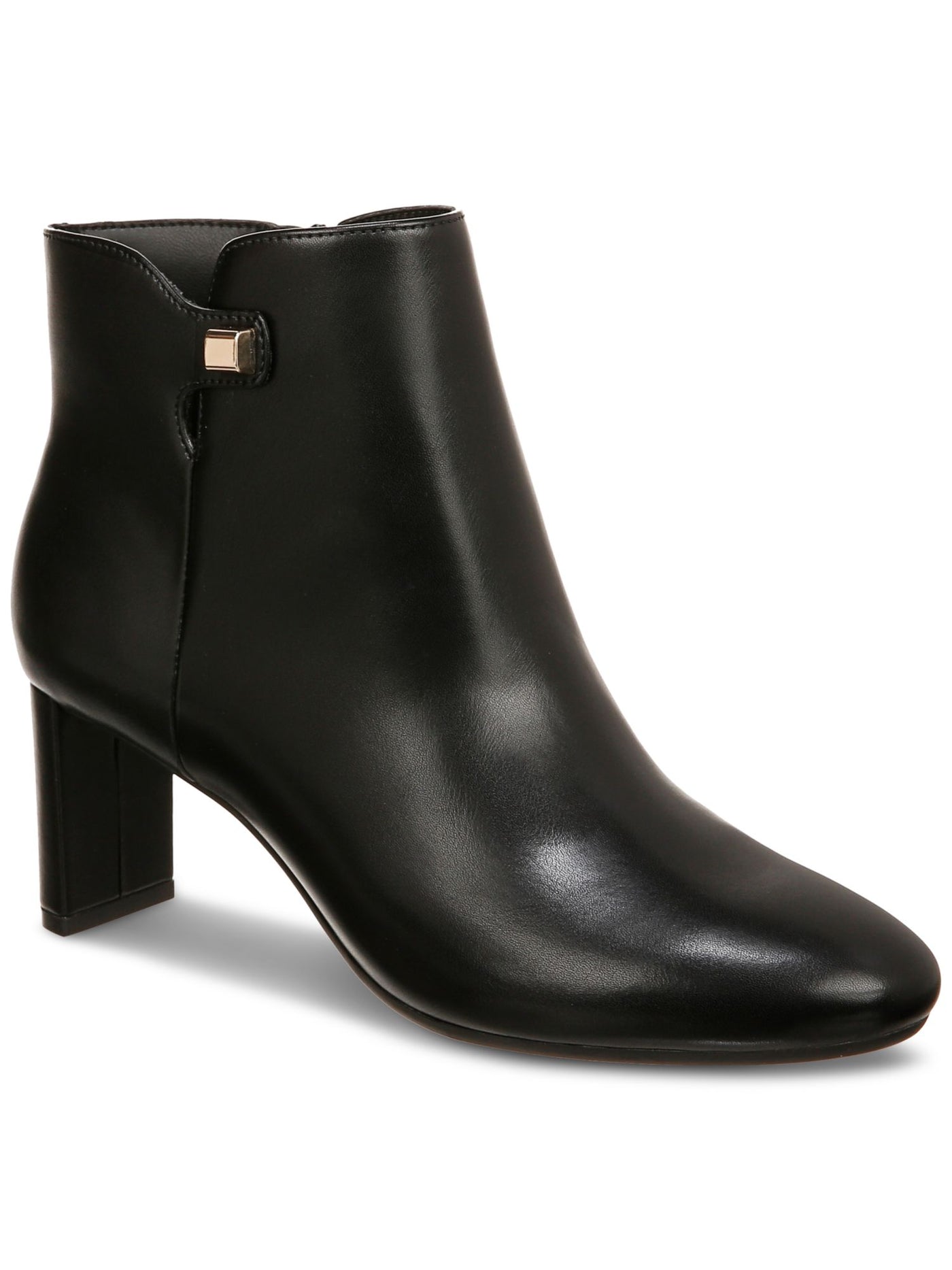 ALFANI Womens Black Padded Paam Almond Toe Sculpted Heel Zip-Up Dress Booties 8 M