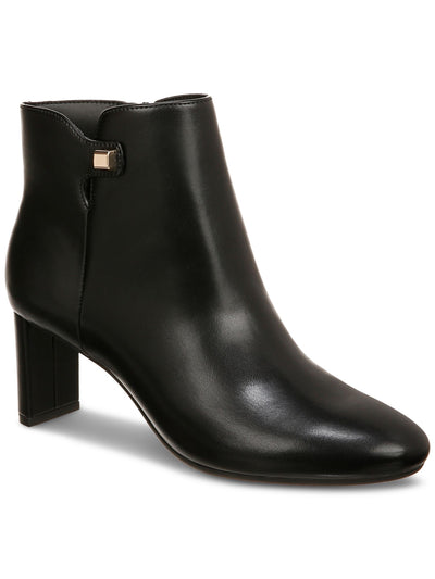 ALFANI Womens Black Padded Paam Almond Toe Sculpted Heel Zip-Up Dress Booties 8 M