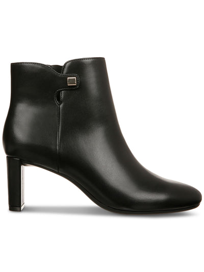 ALFANI Womens Black Padded Paam Almond Toe Sculpted Heel Zip-Up Dress Booties 9.5 M
