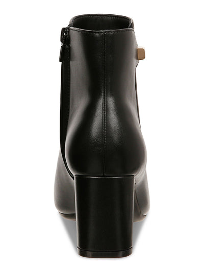 ALFANI Womens Black Padded Paam Almond Toe Sculpted Heel Zip-Up Dress Booties 8 M