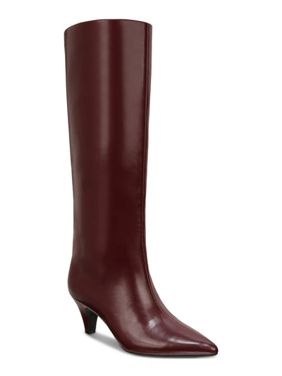 ALFANI Womens Burgundy Padded Kaiaa Pointed Toe Kitten Heel Zip-Up Dress Boots 8.5 M