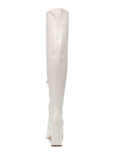 WILD PAIR Womens Ivory Padded Eileene Pointed Toe Block Heel Zip-Up Dress Boots 9.5