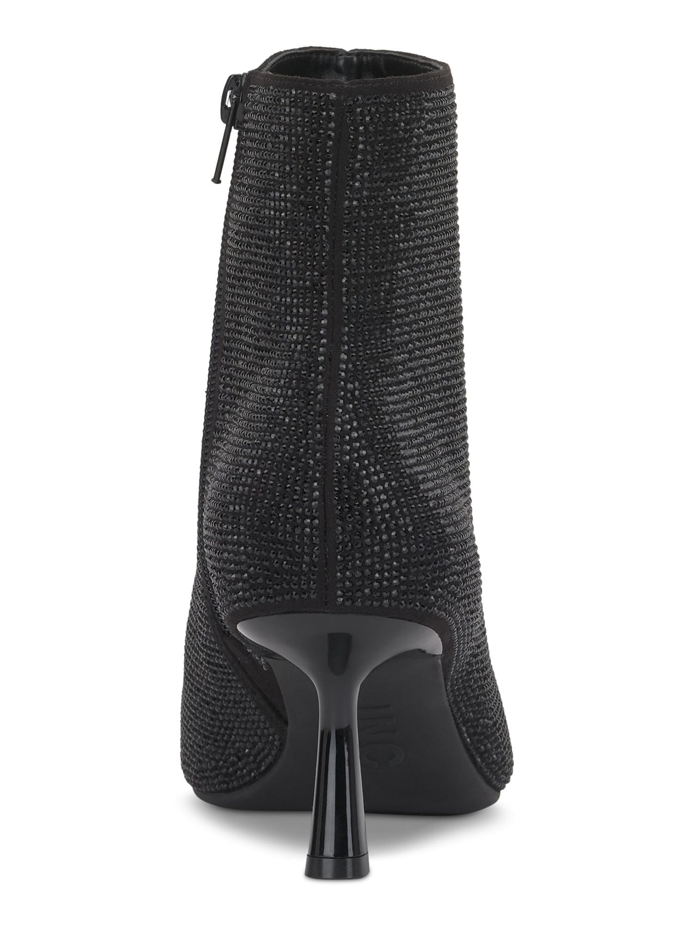 INC Womens Black Padded Rhinestone Bow Accent Delphia Pointed Toe Flare Zip-Up Dress Boots 5 M