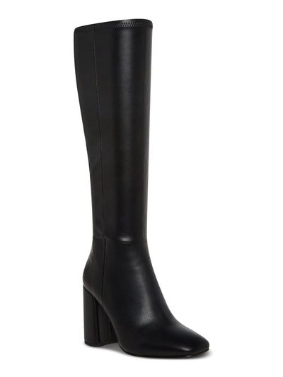 STEVE MADDEN Womens Black Padded Lizah Square Toe Block Heel Zip-Up Dress Boots 10 M
