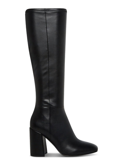 STEVE MADDEN Womens Black Padded Lizah Square Toe Block Heel Zip-Up Dress Boots 10 M