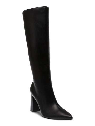 WILD PAIR Womens Black Goring Padded Islah Pointed Toe Block Heel Zip-Up Dress Boots 11 M