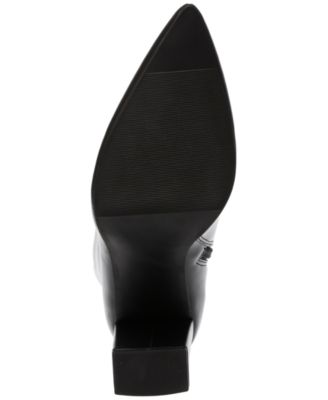 THALIA SODI Womens Black Goring Padded Islah Pointed Toe Block Heel Zip-Up Dress Heeled Boots