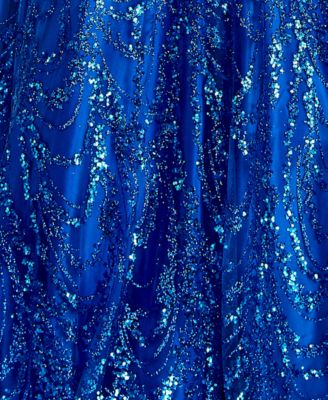 SAY YES TO THE PROM Womens Zippered Sleeveless Asymmetrical Neckline Full-Length Prom Gown Dress