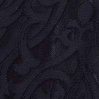 MSK Womens Navy Lined Zippered Metallic Floral Bell Sleeve V Neck Above The Knee Party Sheath Dress