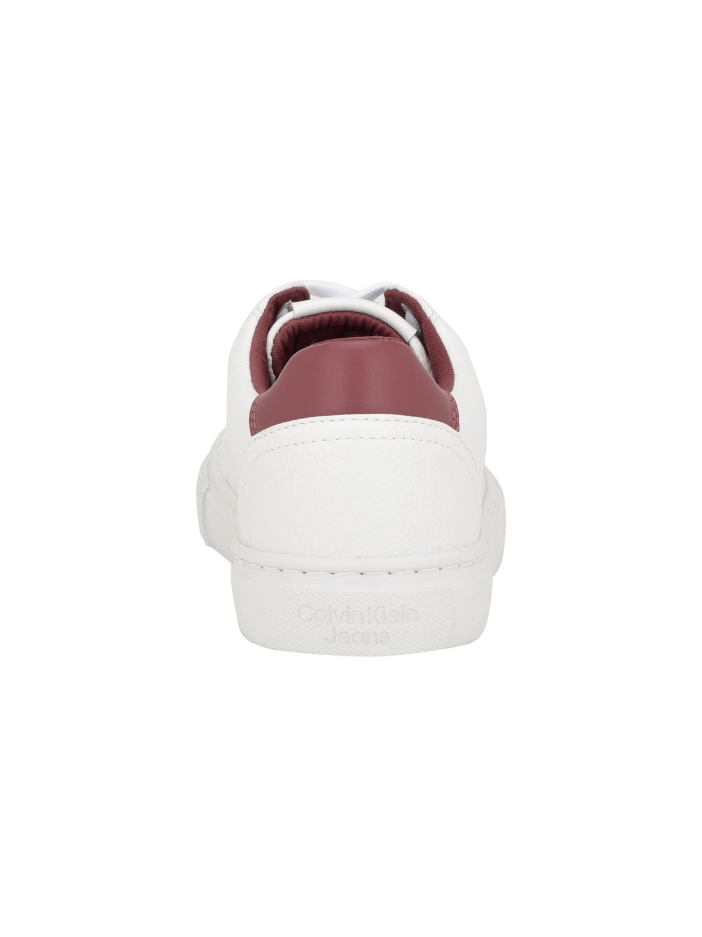 CALVIN KLEIN JEANS Womens White Color Block Logo Accent Padded Celbi Round Toe Lace-Up Sneakers Shoes 9 M
