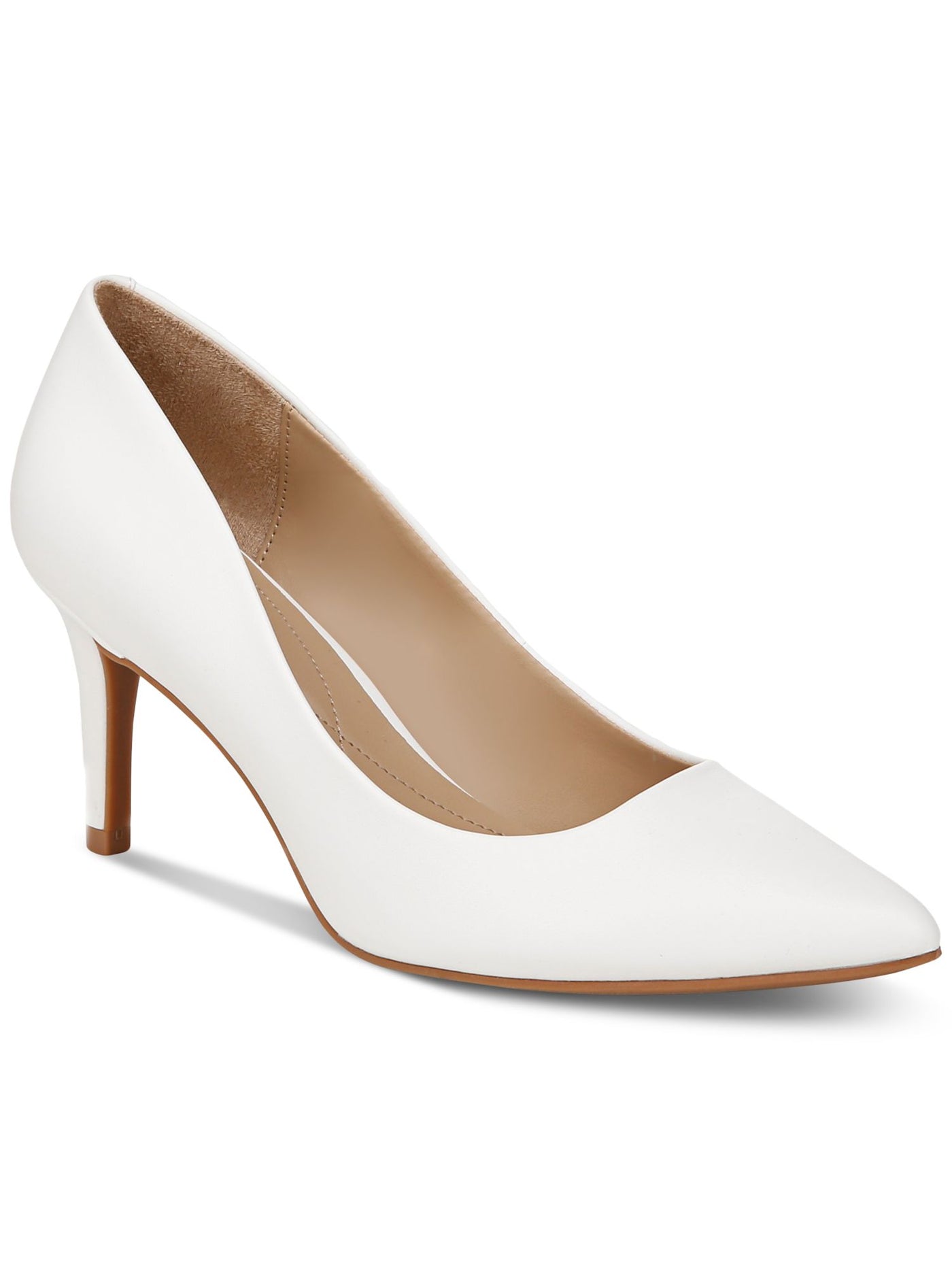 ALFANI Womens White Cushioned Jeules Pointy Toe Stiletto Slip On Pumps Shoes 6.5 M
