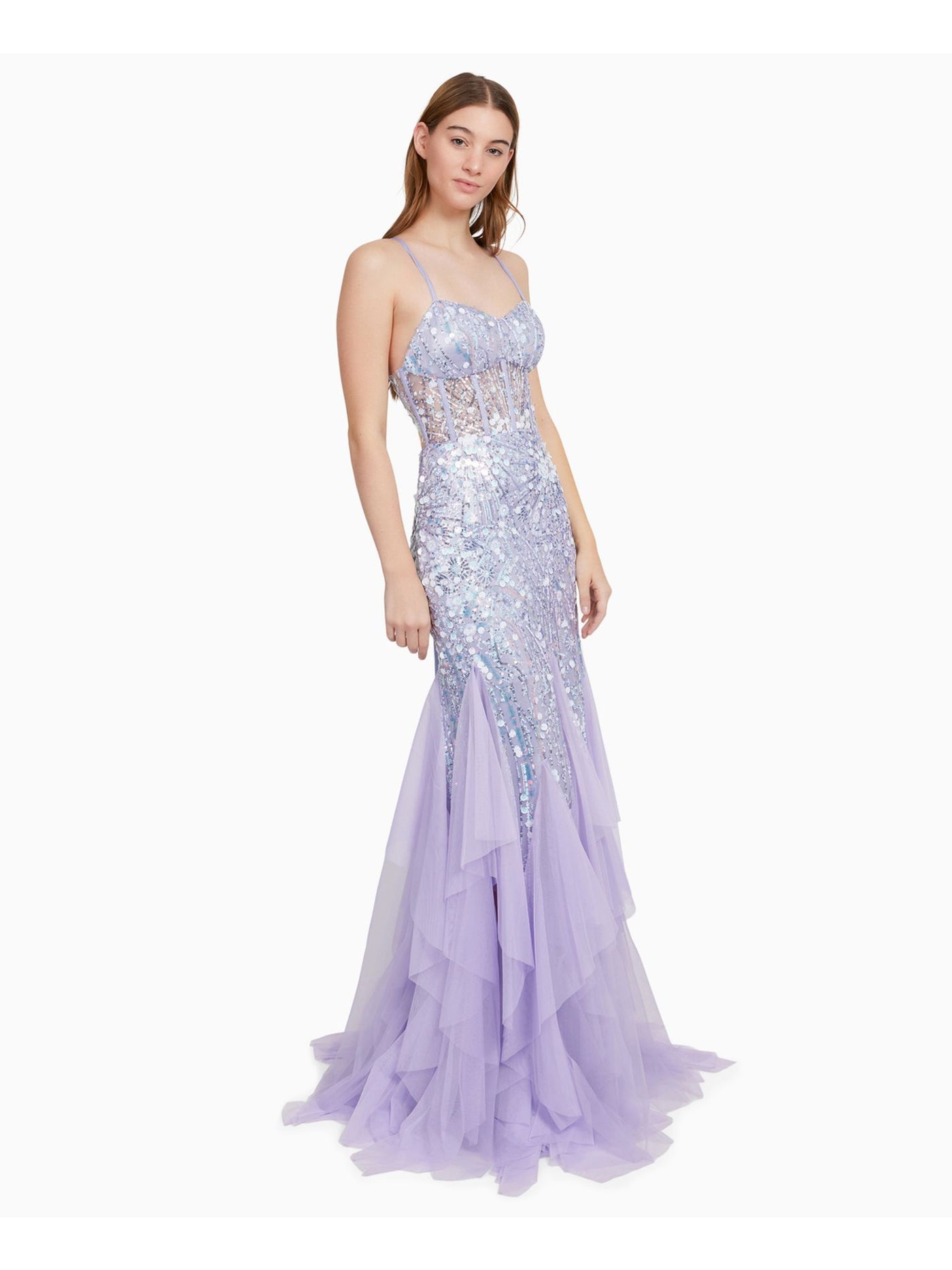 DEAR MOON Womens Zippered Spaghetti Strap Sweetheart Neckline Full-Length Prom Gown Dress