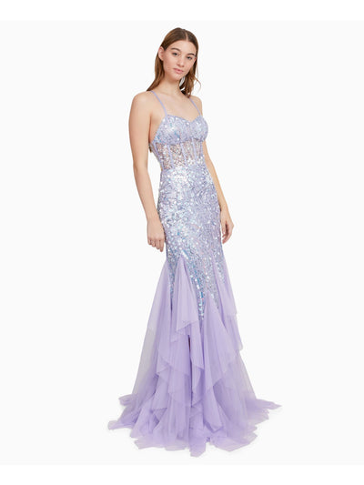 DEAR MOON Womens Zippered Spaghetti Strap Sweetheart Neckline Full-Length Prom Gown Dress