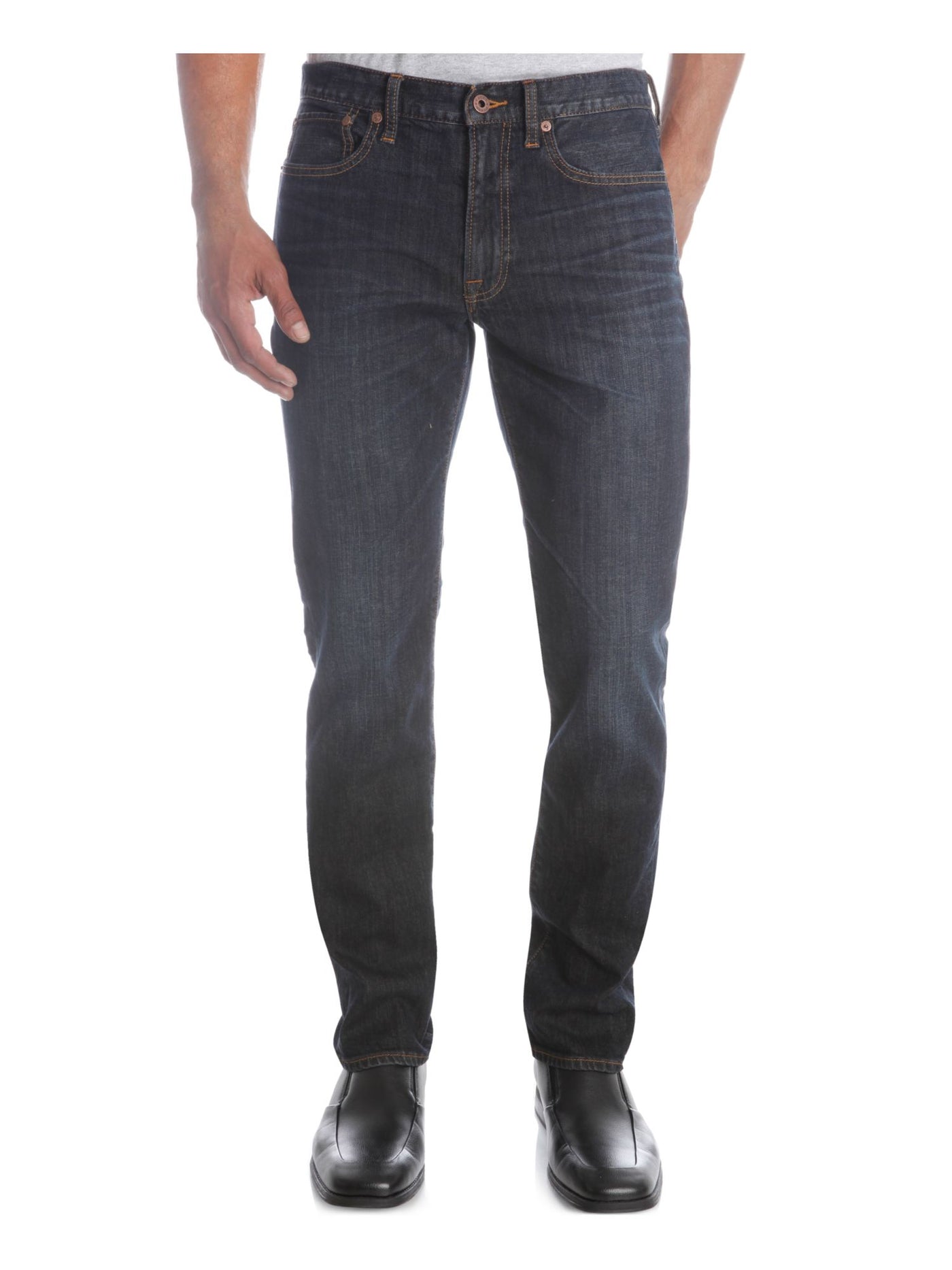 LUCKY BRAND Mens Navy Straight Leg, Classic Fit Denim Jeans W34/ L32