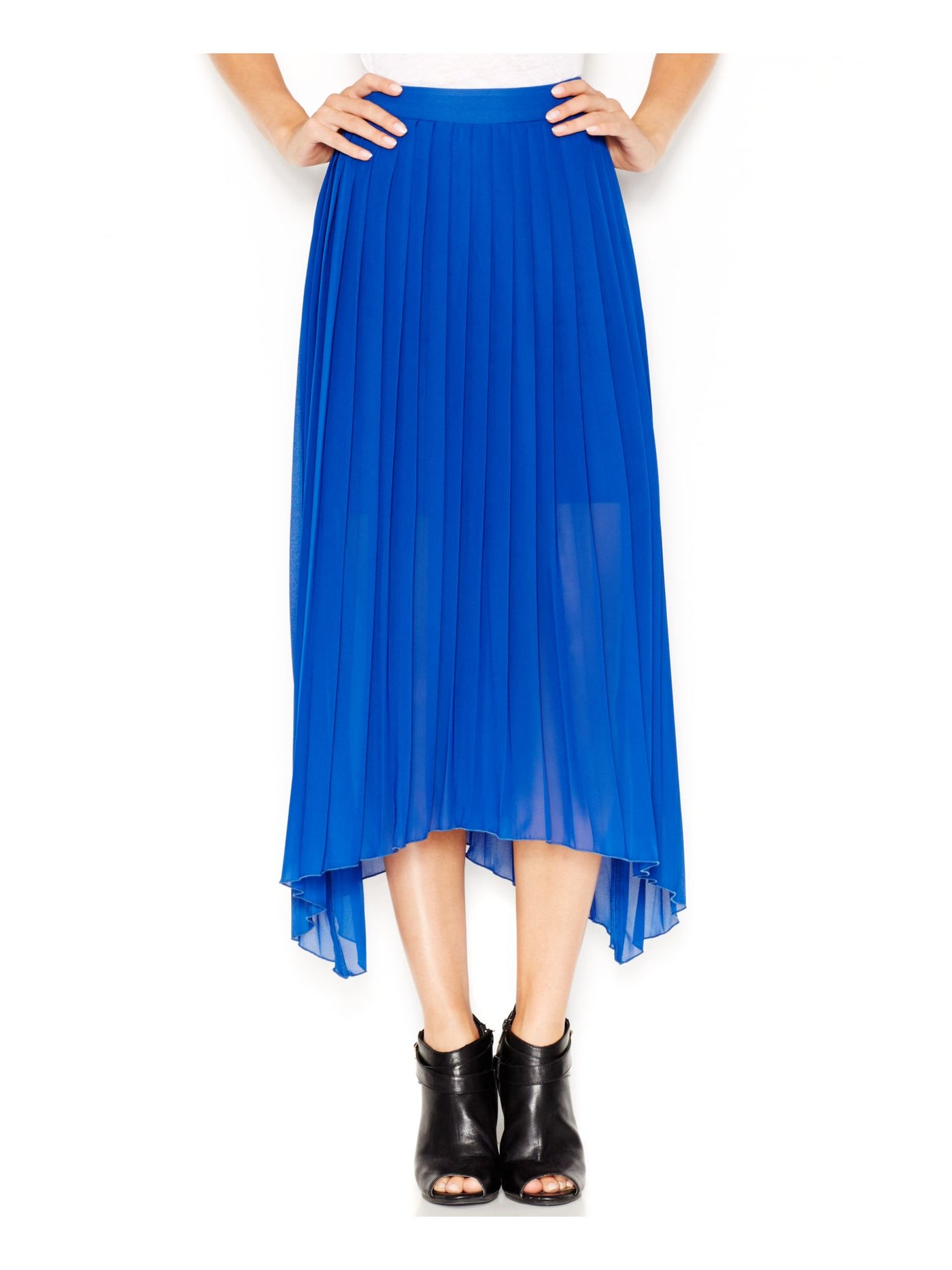 KENSIE Womens Blue Pleated Maxi Skirt XS