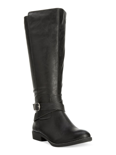 STYLE & COMPANY Womens Black Ankle Strap Buckle Accent Zip-Up Boots 6M