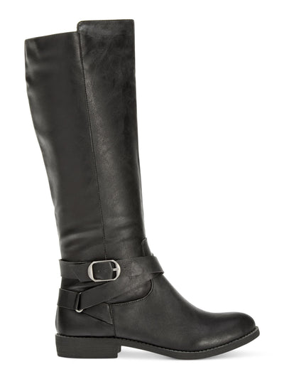 STYLE & COMPANY Womens Black Ankle Strap Buckle Accent Zip-Up Boots 6M