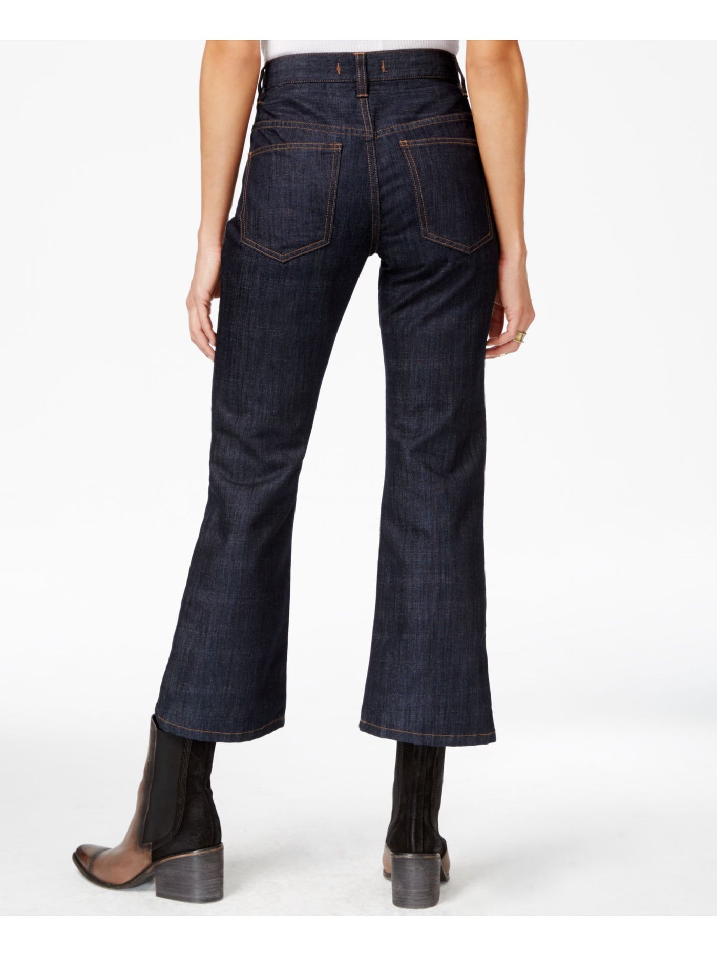 FREE PEOPLE Womens Navy Cropped Jeans 24 Waist