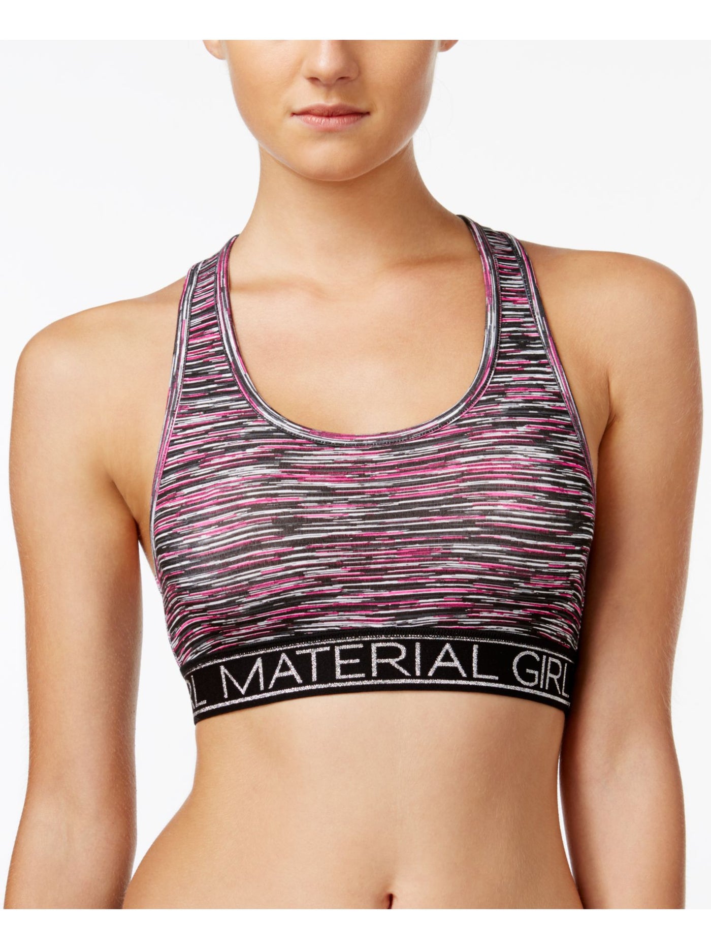 MATERIAL GIRL Intimates Pink Low Impact Everyday Sports Bra Size: S