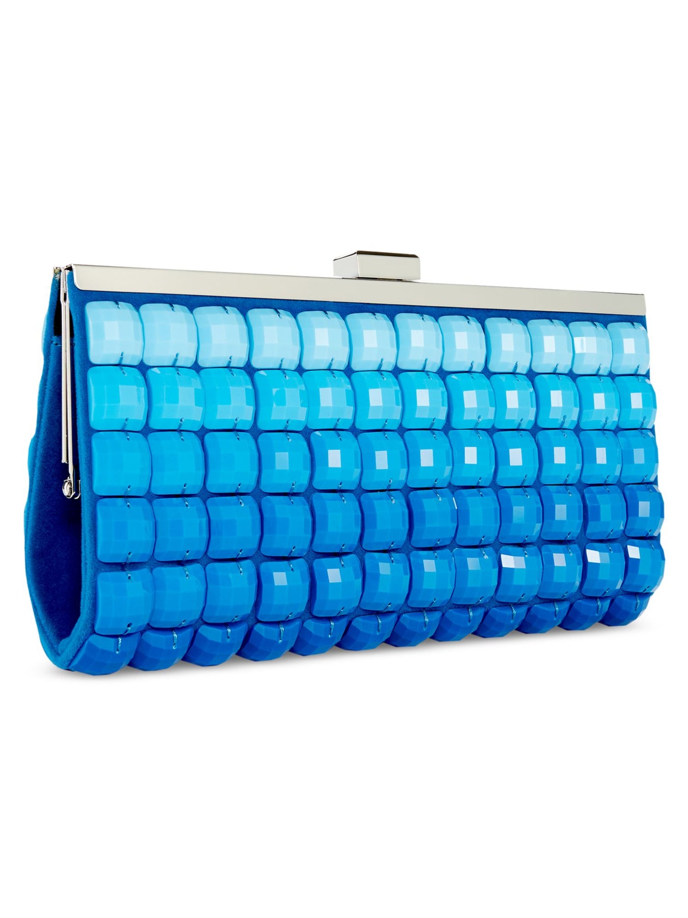 INC Women's Blue Polyester Removable Crossbody Strap 24In Ombre Strapless Clutch Handbag Purse