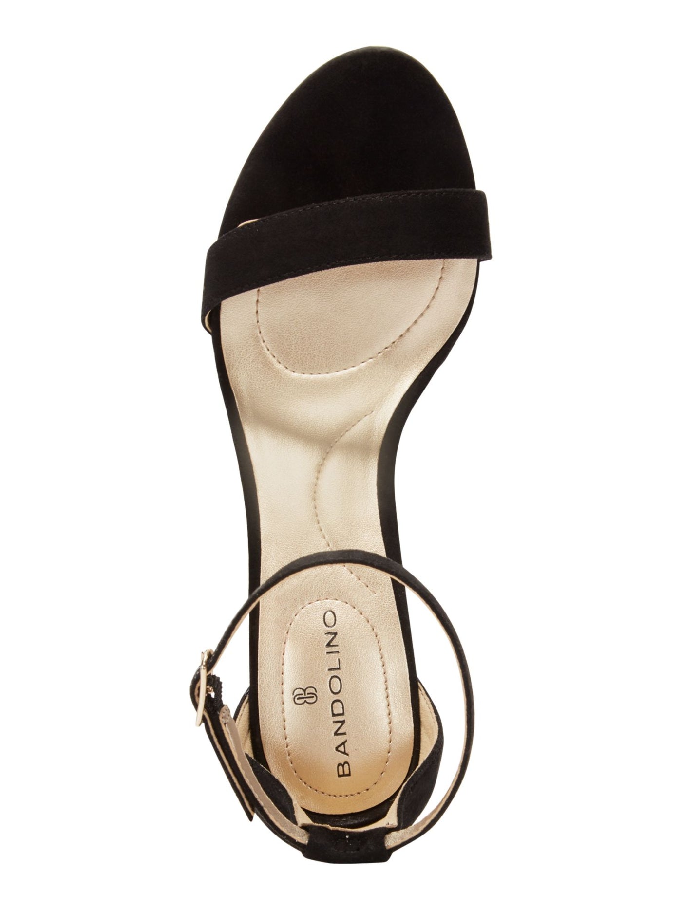BANDOLINO Womens Black Adjustable Strap Padded Armory Round Toe Block Heel Buckle Dress Sandals Shoes 8.5 M