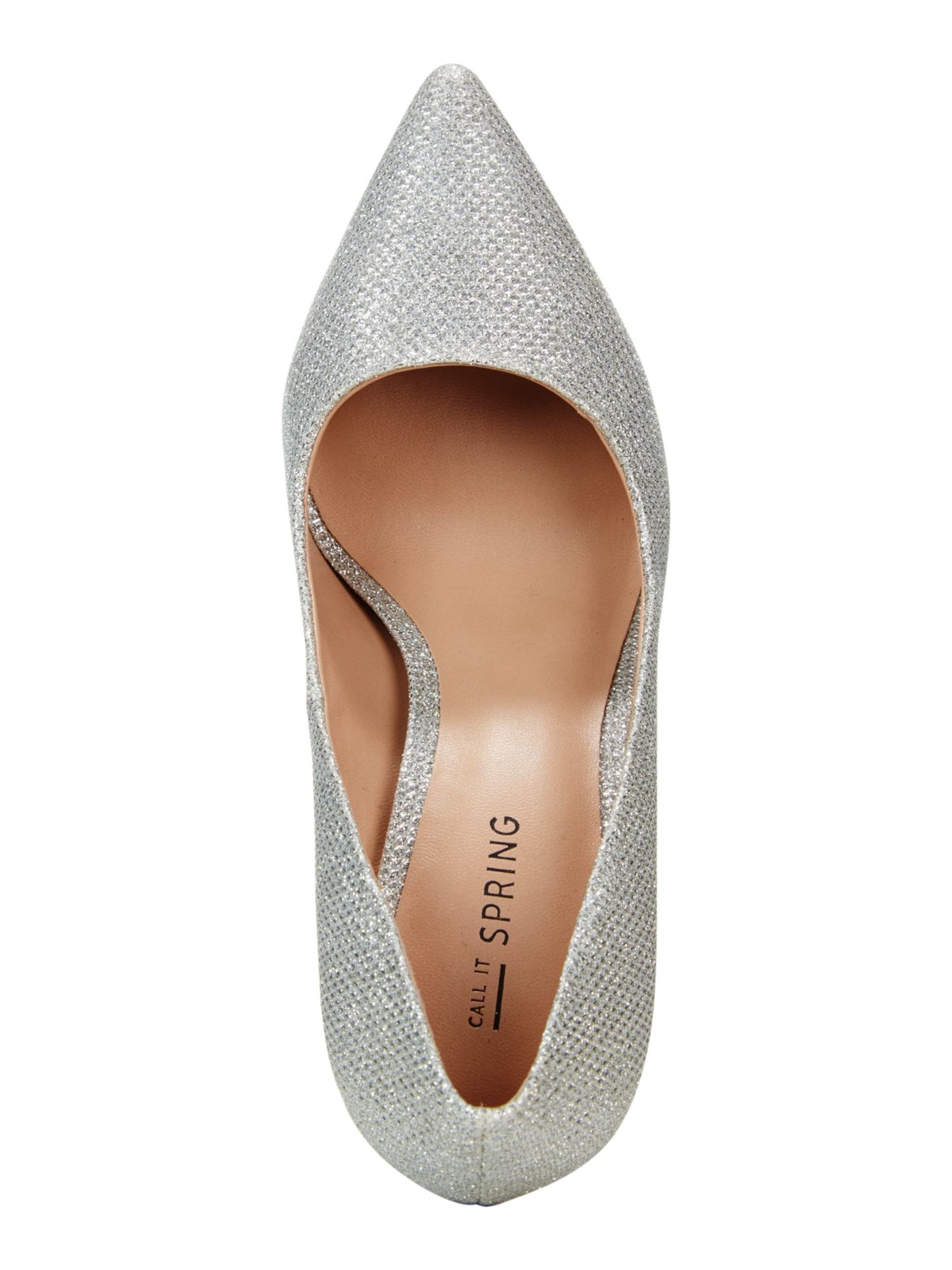 CALL IT SPRING Womens Silver Padded Agrirewiel Pointed Toe Stiletto Slip On Dress Pumps Shoes 8 B