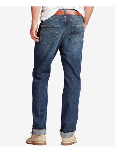 LUCKY BRAND Mens Navy Athletic Fit Cotton Blend Denim Jeans W40/ L34