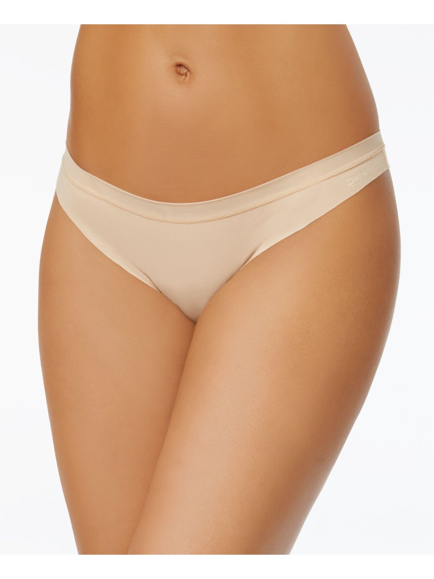 DKNY Intimates Beige Cotton Thong Underwear L