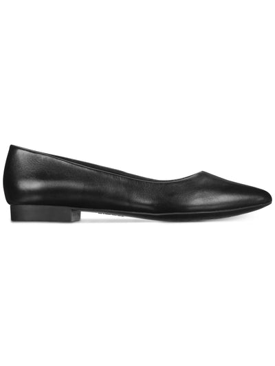BELLA VITA Womens Black Padded Vivien Pointed Toe Slip On Leather Dress Ballet Flats 9 WW
