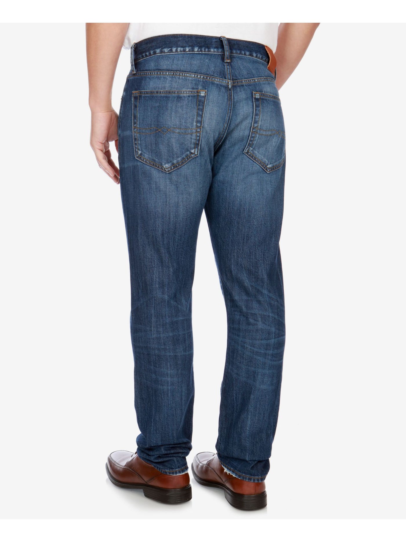 LUCKY BRAND Mens Blue Straight Leg, Denim Jeans W40/ L32