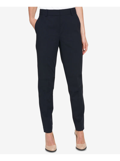 DKNY Womens Zippered Pocketed Slim Wear To Work Skinny Pants